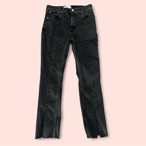 Abercrombie & Fitch Skinny Black Denim Slit Jeans